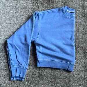 Girlfriend Collective 50/50 cropped 100% cotton sweatshirt blue M MD Medium